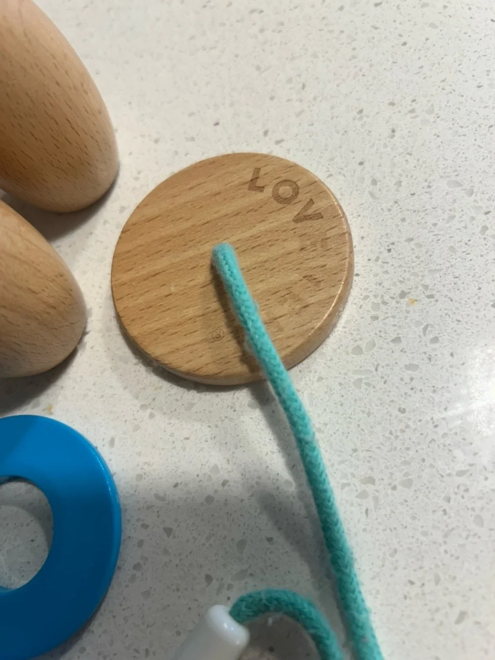 Lovevery Threadable Bead Kit from the Adventurer Play Kit Months 16, 17, 18